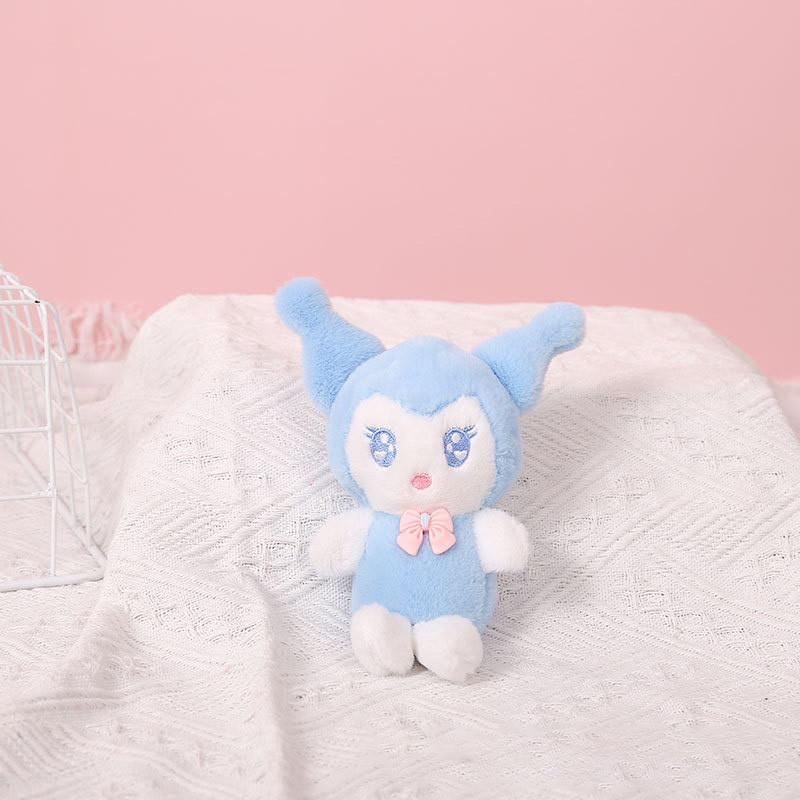 Adorable Plush Cartoon Kuromi Doll Backpack Accessory Cute Bag Charm Keychain