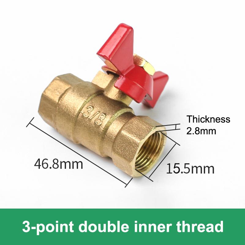1 Piece Air Compressor Water Gas Oil Shut Off Valve Butterfly Stem Brass Ball Valve 1/4" 3/8" 1/2" Bsp Threaded Male To Female