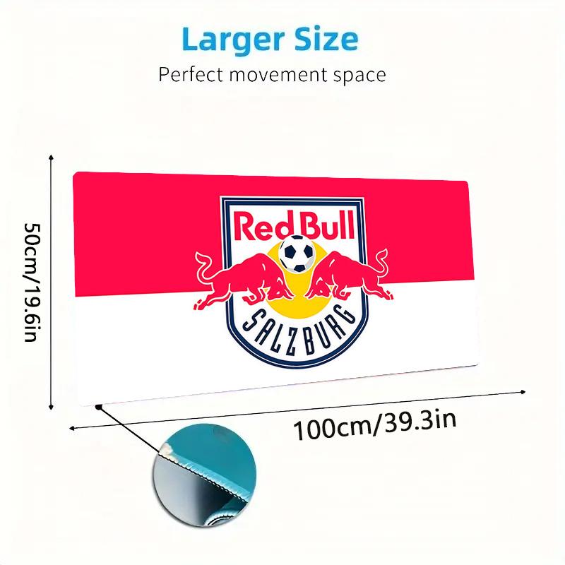 FC Red Bull Salzburg Print Cushion Non-slip Laptop Tablet Big Mousepad XXL Mat Mini PC Playmat With Lock edge