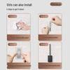 Punch-Free Wall-Mounted Toilet Cleaning Brush Set for Bathroom 