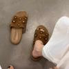 Sheepskin Version~ Fashion Open-toed Cool Slippers Women's 2025 Summer New Thick-soled Outer Wear Anti-velvet Versatile Slippers