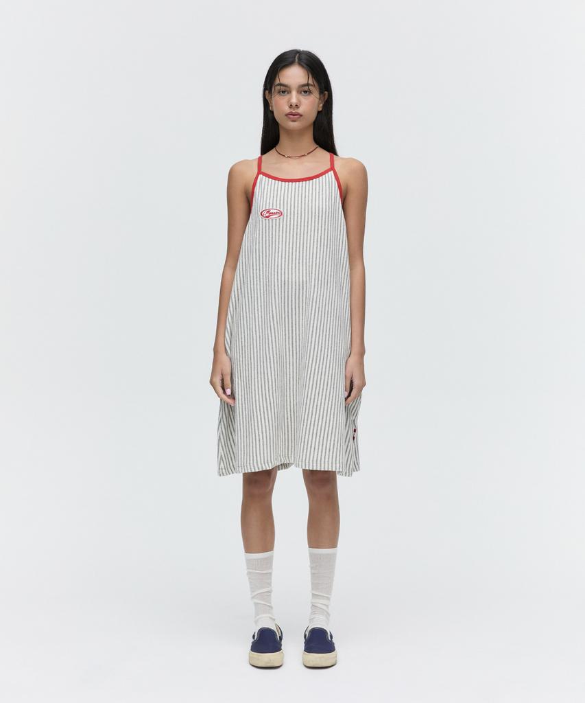 Minasu Menasoo Summer Stripe Terry Strap Onepiece_Gray