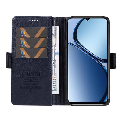YIKATU YK-007 Für Realme Note 60x 4G/C63 4G/C61 4G Brieftasche Hülle Leder Handyhülle mit Litschi-Textur