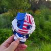 Cute CountryHumans Plush 10cm USA Canada Chibi Cotton Dolls with National Flag Designs Keychain Pendant Country Humans Fans Collectible Birthday Gift