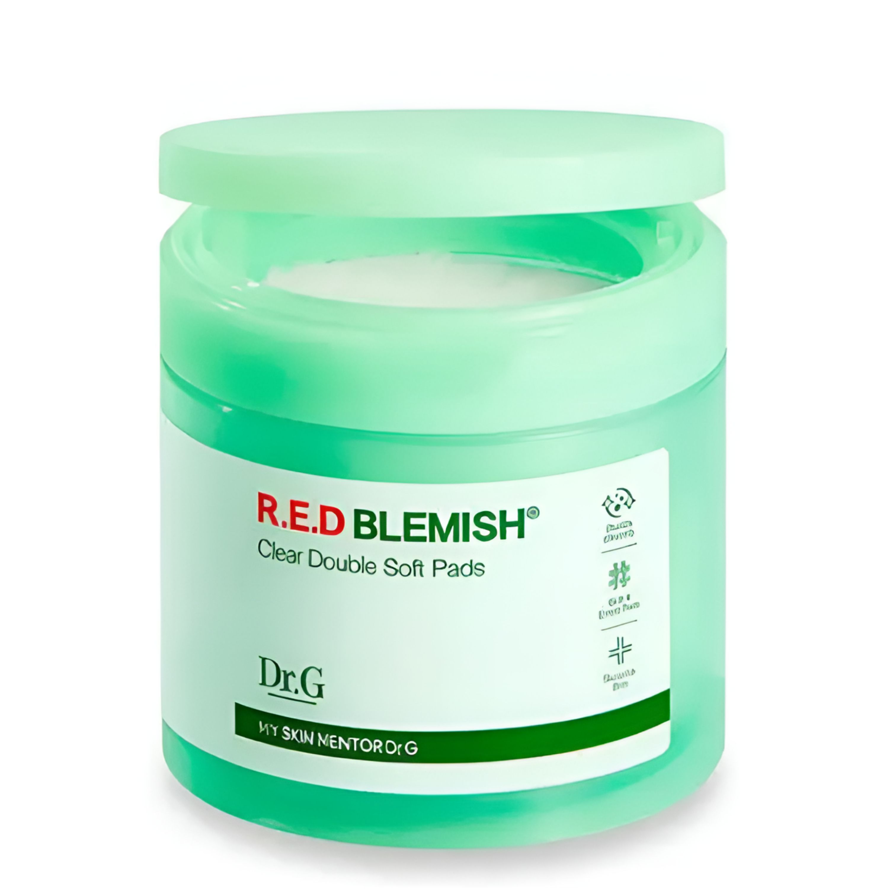 

Dr.G Red Blemish Clear Double Soothing Pad (60 Sheets) - Dual-Sided Pore & Texture Care for Sensitive Skin