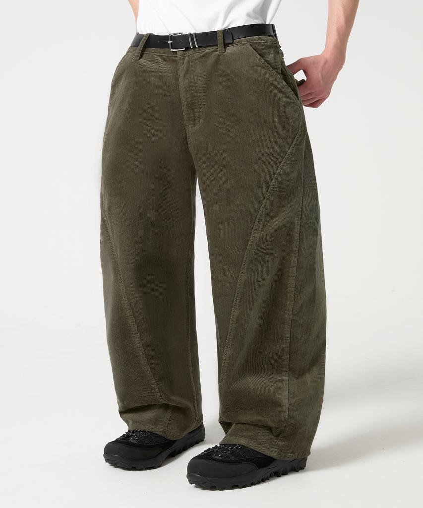 TRILLION Curved Fit Wide Corduroy Pants_4 Colors