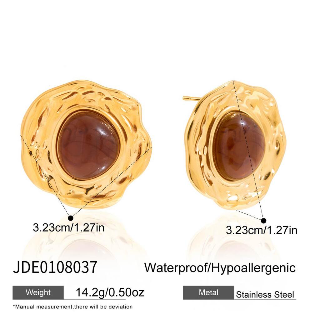 JYL TS Bracelet Earrings Amber Design Enhances Warmth & Clarity