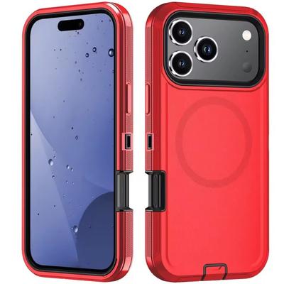 Pancerne Wstrząsoodporne Etui Defender na iPhone 11 12 13 14 15 16 17 Air Plus Pro Max Dla Magsafe Magnetyczne Bezprzewodowe Etui do Ładowania