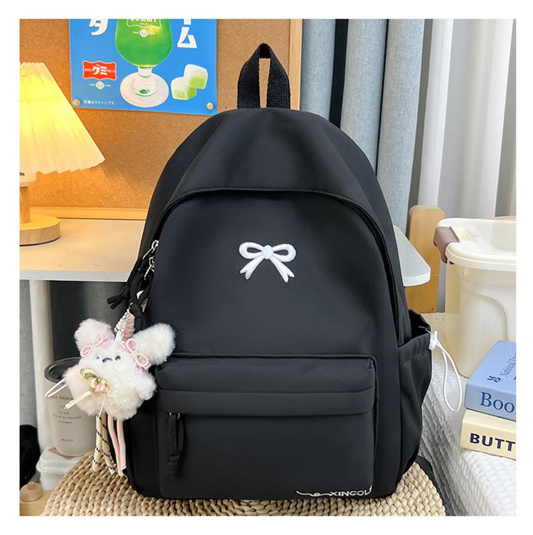 Schoolbag Japanese Ins Solid Color Simple Small Backpack, High Value Campus Light Junior High School Student Schoolbag Commuting Backpack