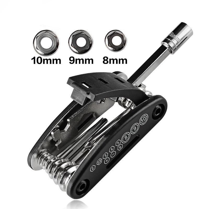 16in1 MultiTool for bicycle repair, black