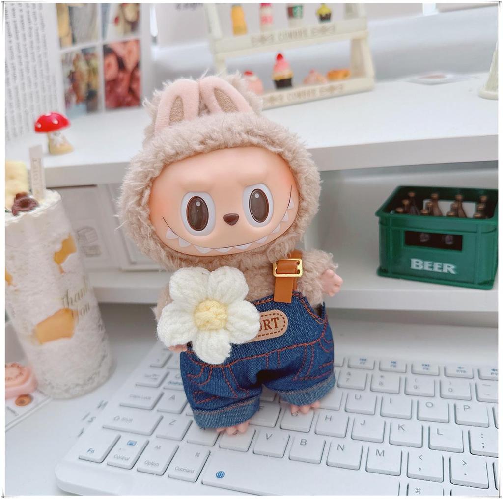 17cm Labubu Doll Vinyl Keychain: First & Second Gen Blind Box Clothes Collection