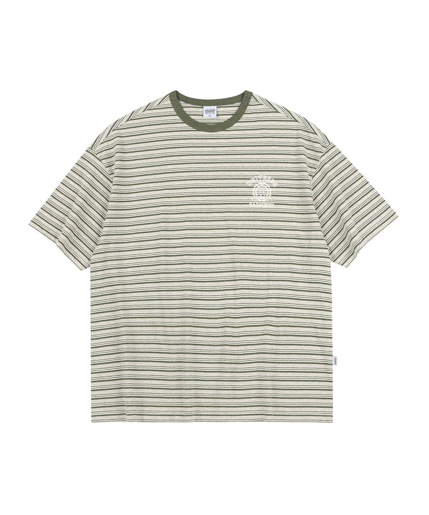 Yunibeoseugameonteu Ug Stripe Emblem T-Shirt_Olive