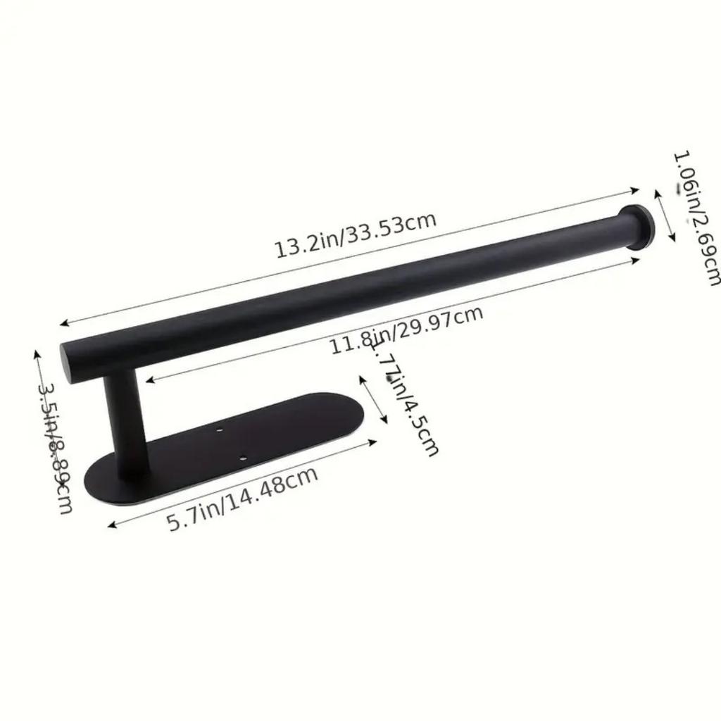 No Drill Stainless Steel Paper Towel Holder, Under Cabinet Wall Mount, Kitchen Organizer, Easy Install