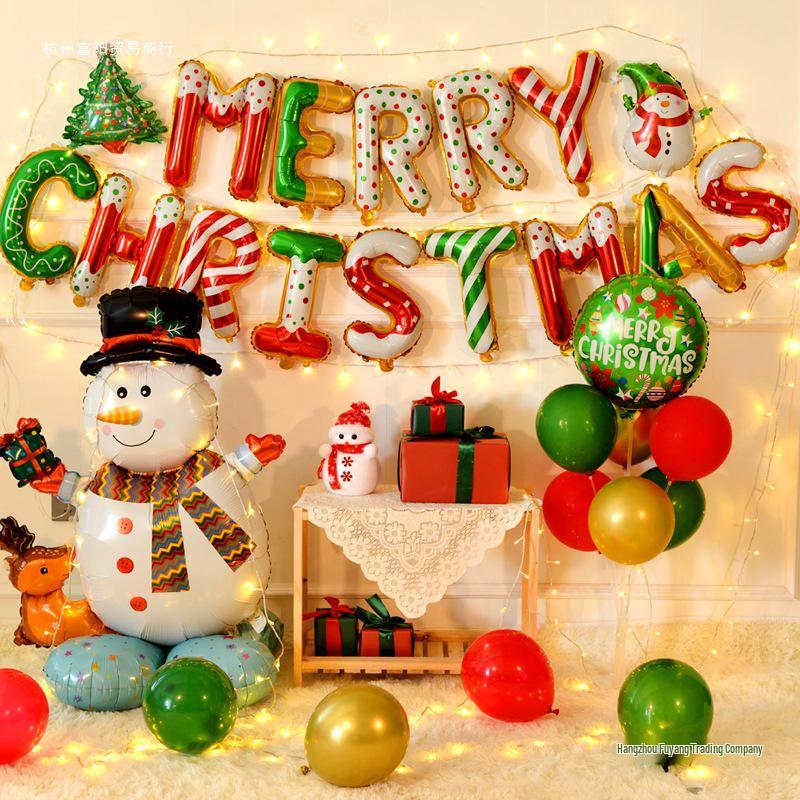 Christmas Letter Balloons for Storefronts, Kindergartens, Parties & Event Decorations