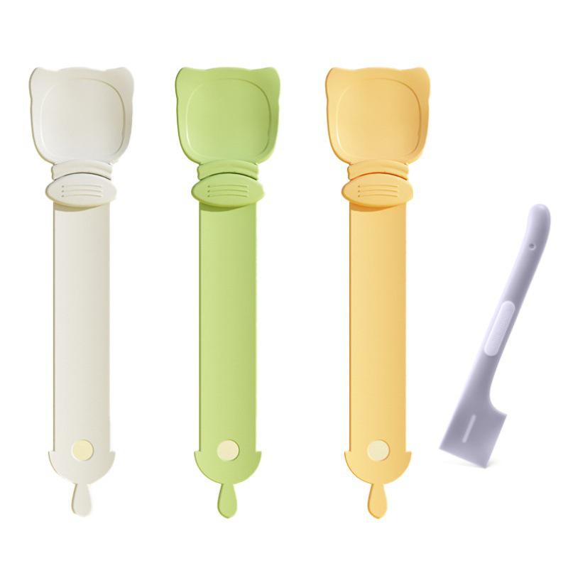 Auslaufsicherer Katzenfutterdosenöffner & Silikonlöffel-Set