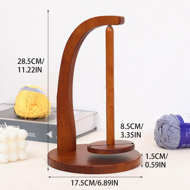 Hot Sale! Wooden Yarn Holder Spinning Knitting Tools Crochet Rotating Magnetic Thread Spool Wool Ball Winder Rotation Spinner