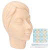 Silicone Head Model Simulation Soft Reusable Silicone Mannequin with Ruler Pen for Eyebrow Tattoo