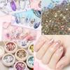8 Χρώματα Nail Glitter Set Powder Nail Pigment DIY Flake Nail Art Dust Glitter Powder Mermaid Sequis