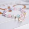 Korean Style Small Whale Popcorn Crystal Beaded Bracelet for Women and Students