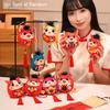 Plush Horse Keychain Zodiac Horse Plush Pendant With Tassel Soft Lucky Pony Figurine Home Decoration For Chinese  Year