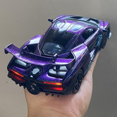 Spray 1:24 Mclaren Senna Super Sports Car Alloy DieCast Model Pull Back Toy Collection Ornament Christmas Gifts For Friends Boys