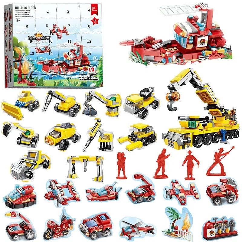 Hot Christmas Tree Building Blocks Toys Advent Calendar Gift Box 24Days Countdown Calendar Blind Box New Years Christmas Gift