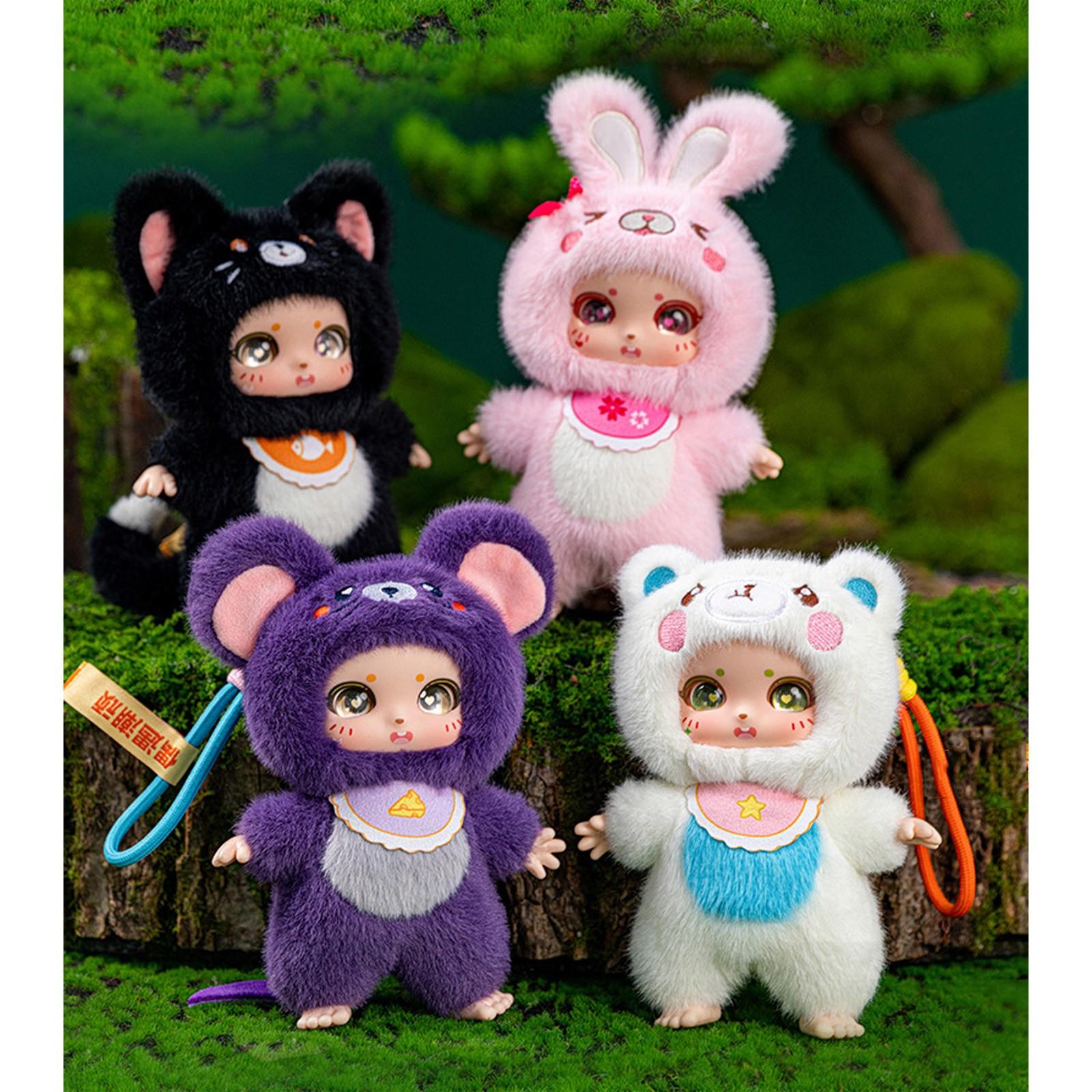 

Мультяшная милая кукла плюшевая игрушка брелок маленькая подвеска One Size чёрный