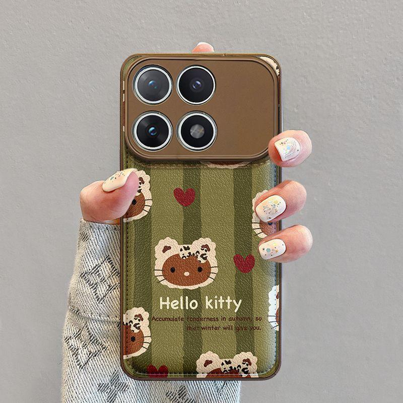 Silicone Phone Case Redmi K80 Pro K70 With Lanyard Cartoon Cat Shockproof Full Cover Redmi K80 Pro