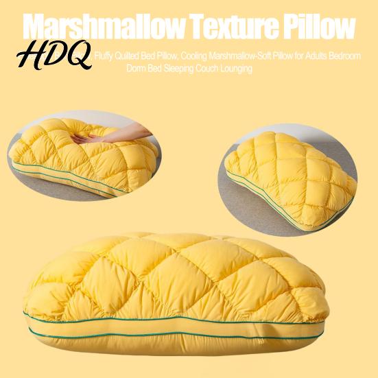 Soft Cushioned Sleeping Pillow Pineapple Bun Pillow Fluffy Quilted Bed Cooling Marshmallow-Soft