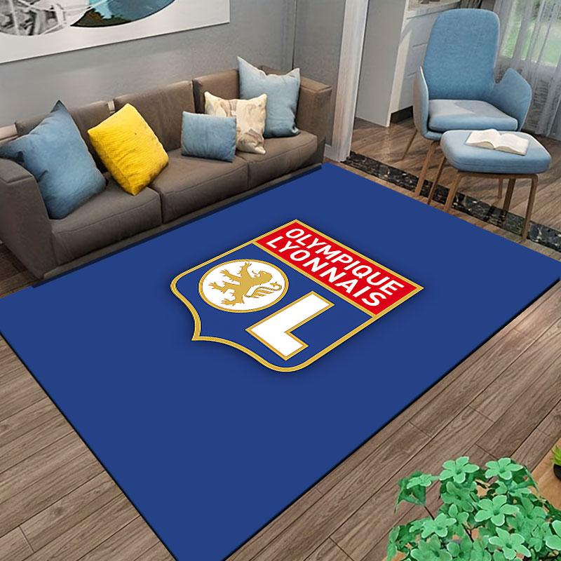 Olympique Lyonnais Logo Carpet Suitable As a Non-slip Mat for the Living Room or Bedroom Sofa