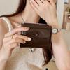 Ultra Thin Women Short Wallet Short Clutch Coin Pouch Portable PU Leather Card Holder  Men