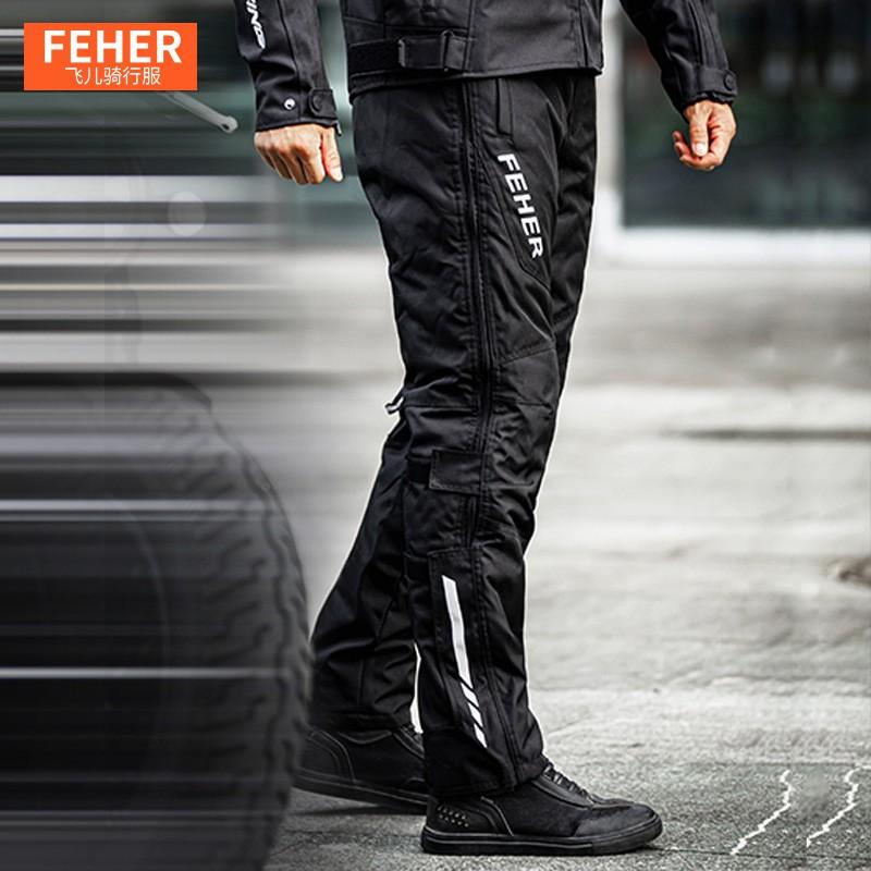 Men Women Winter Motorcycle Riding Pants Windproof Waterproof Thermal Protective Trousers With CE Armor