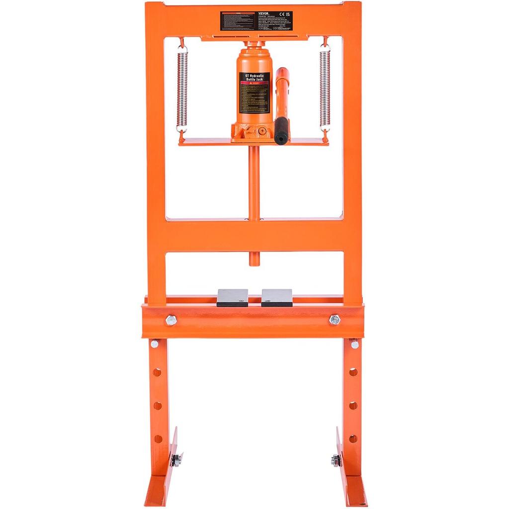 Hydraulic Shop Press 6 Ton with Press Plates H-Frame Benchtop Press Stand