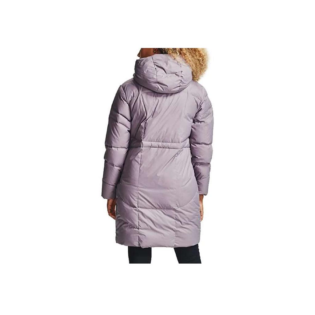 Under Armour Training Sports Solid Color Hooded Mid-Length Down Jacket Women Outerwear Light-Purple 1342791-585