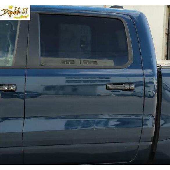 For -22 Dodge Ram 1500 ABS Carbon Fiber Look Car Door Handle Cover Trim 8PCS