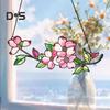 Flower Hanging Decoration Wall Art Window Hanging Ornament Double-Sided Floral Sun Catcher Gift for Nature Lovers
