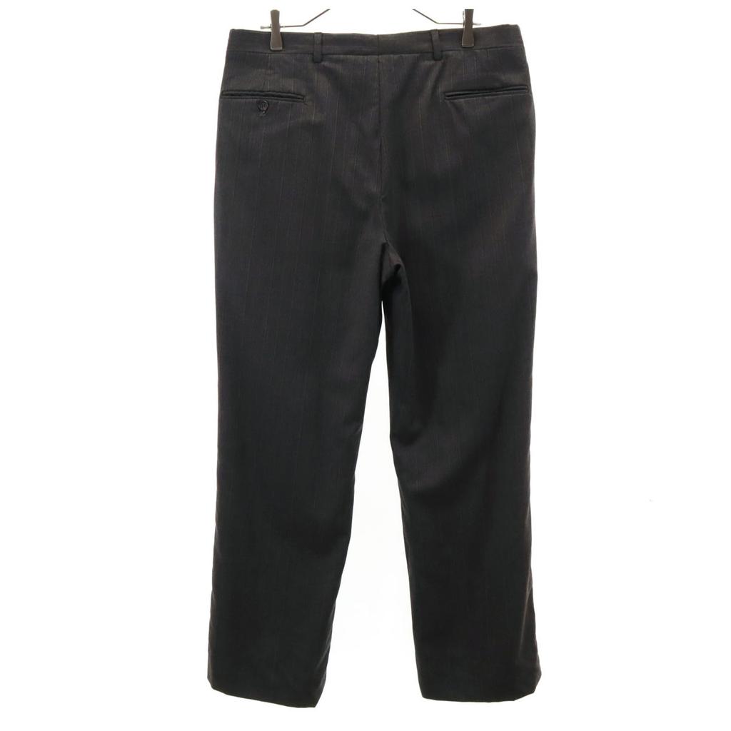 VINTAGE 70s Striped Pattern Slacks pants Charcoal gray Men's Used