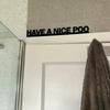 [Humorous Door Sign] 1pc Humorous "Have a Nice Poo" Wooden Door Sign | High-Quality Fake Wood Finish, Easy To Hang, No Battery Needed