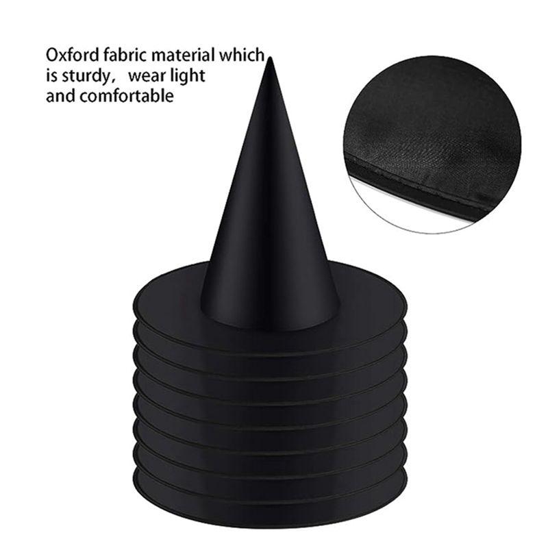 AT21-10-Pack Witch Hats Halloween Black Witch Hanging Hat Black Hat Witch Hat Halloween Christmas Party Costume Replacement