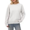 Women's Oversized Knit Sweater, Comfortable Top, Cute Thick Round Neck Plus Size Pullover Long Sleeve Clothing