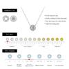 MODIAN 0.8 Carat D Classic Halo Moissanite Pendant Necklace 925 Silver Lab Diamond Wedding Jewelry For Women