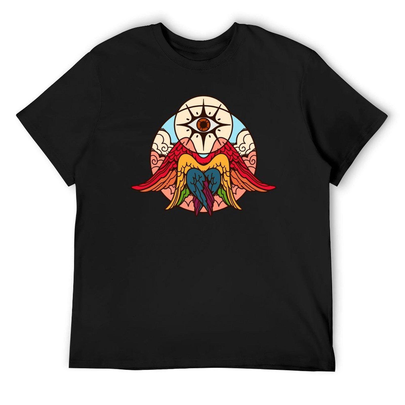

Rainbow Pride Angel T-Shirt summer clothes anime figures mens graphic t-shirts 4XL