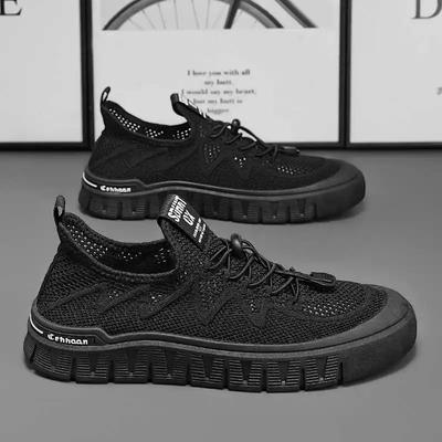 Plateforme Semelle Plate Grande Taille 42 43 44 45 46 Tissé Baskets Homme Été Chaussures de Jogging Homme Sports Snaeker Tennes Acheter
