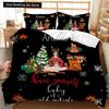 Christmas Duvet Cover Set Christmas Gift Bunny Candle Christmas Theme Bedding Set Double Queen King Size Polyester Quilt Cover