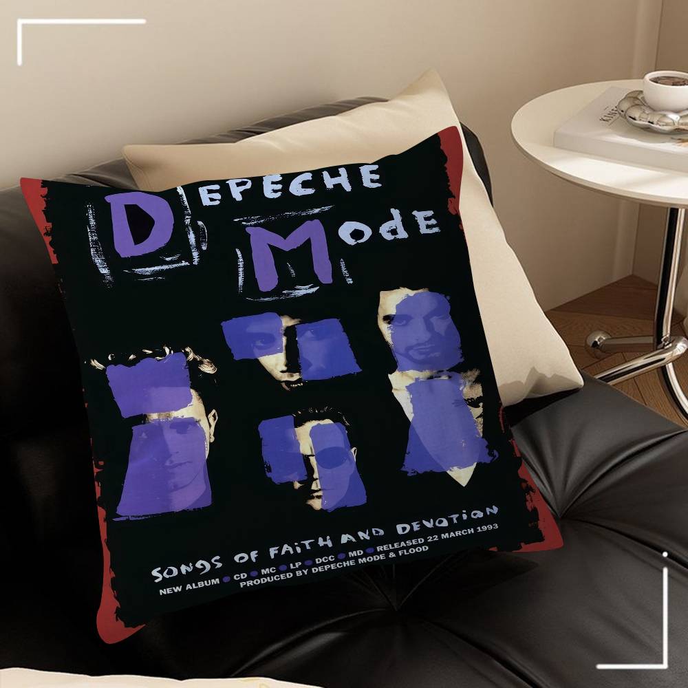 Band DDEPECHE MMODE Cool Office Cushion Pillowcase Car Cushion Cover45X45CM Lumbar Pillowcase Sofa Pillowcover