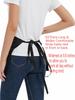 Waist Half Apron Restaurant Waiter Work Apron Flap Pocket Pants Short Apron