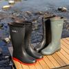 Tall Men's Rain Shoes Non-slip Rain Boots Fleece Thermal Long Water Boots Kitchen Work Rubber Shoes Fishing Waterproof Shoes