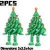 10/1Pcs Desktop Ornament Funny 3D Printed Christmas Tree Articulated Party Christmas DIY Green Tabletop Decoration Kids Gifts