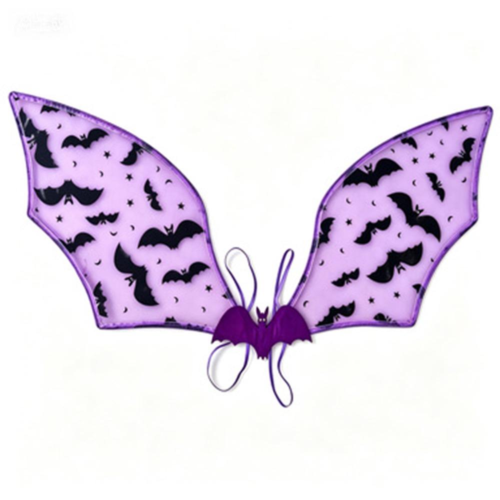 Gothic Dark Style Halloween Bat Wings Sparkle Costume Wings Fairy Butterfly Wings Halloween Party фиолетовый