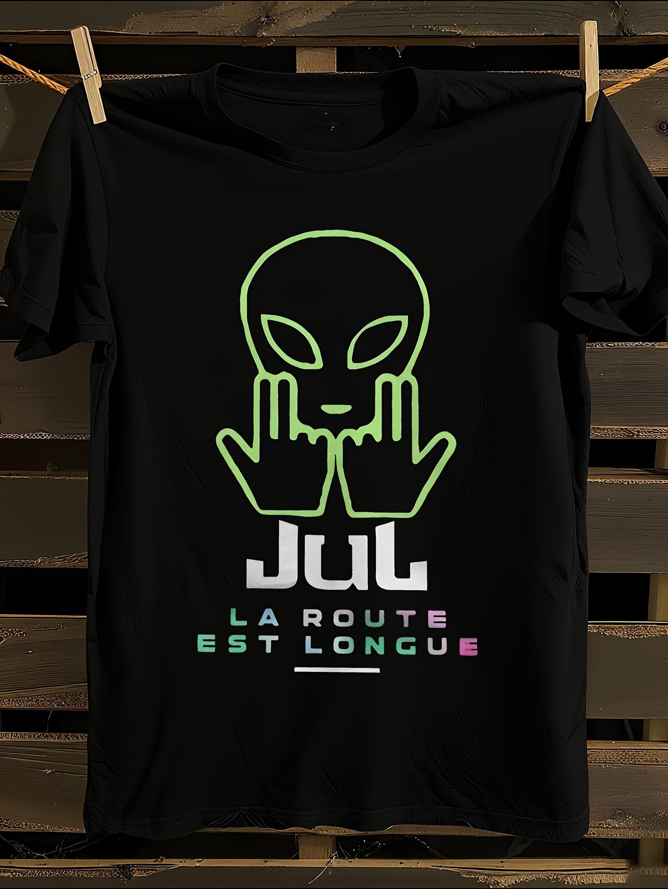 Wo100% Cotton UFO Alien Graphic Tshirt S